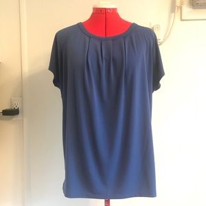 Banana Republic Blue Pleated Blouse, Size M